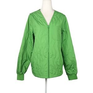 Stussy Stall Zip Off Quilted Liner Jacket Green Womens M